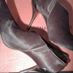 New! Donald Pliner Couture Purple Exotic Hair Ankle Bootie